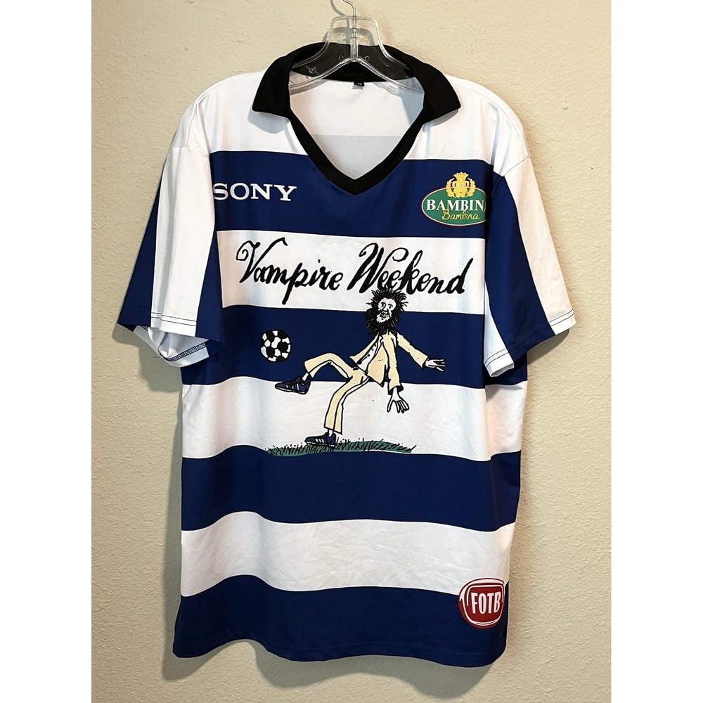 Vampire Weekend Limited Edition Soccer Jersey Men's XL Frog On The Bass Drum